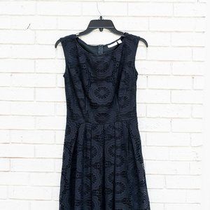 Black Dress with crochet pattern